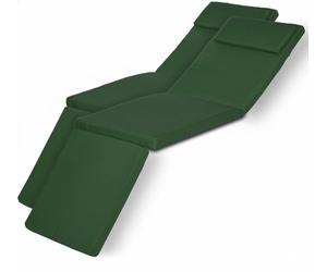 Beautissu Lot de 2 coussins de chaise longue de luxe LoftLux DC, 175 x 45 x 5 cm, vert