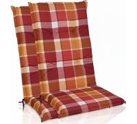 Beautissu Lot de 2 coussins pour chaise haute 120 x 50 cm Rembourrage rouge à carreaux