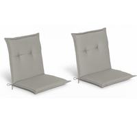 Beautissu Lot de 2 coussins pour dossier bas Loft NL, 100 x 50 x 6 cm, gris clair