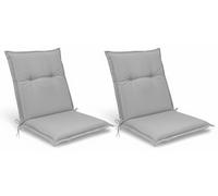 Beautissu Lot de 2 coussins pour fauteuil à dossier bas Base NL, 100 x 50 cm, gris