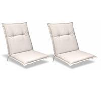 Beautissu Lot de 2 coussins pour fauteuil à dossier bas Base NL, 100 x 50 cm, naturel