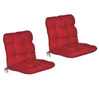 Beautissu Lot de 2 coussins pour fauteuil à dossier bas Flair NL, 100 x 50 x 8 cm, rouge