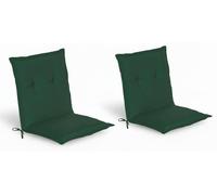 Beautissu Lot de 2 coussins pour fauteuil à dossier bas Loft NL, 100 x 50 x 6 cm, vert foncé