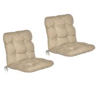 Beautissu Lot de 2 coussins pour fauteuils à dossier bas Flair NL, 100 x 50 x 8 cm, naturel
