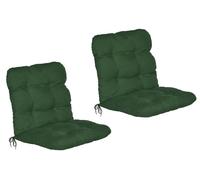 Beautissu Lot de 2 coussins pour fauteuils à dossier bas Flair NL, 100 x 50 x 8 cm, vert foncé