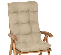 Beautissu Lot de 2 coussins pour fauteuils à dossier haut Flair HL, 120 x 50 x 8 cm, naturel