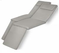 Beautissu Lot de 2 housses de transat de luxe LoftLux DC, 175 x 45 x 5 cm, gris clair