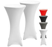 Beautissu Lot de 2 Housses élastiques pour Table Haute de bistrot Jardin