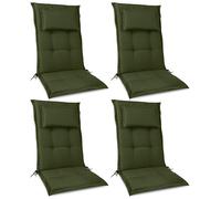 Beautissu, lot de 4 coussins d'appui haut de gamme 120 x 50 x 7 cm, vert foncé