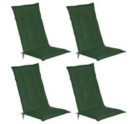 Beautissu Lot de 4 coussins de chaise de jardin Loft HL vert foncé, 120x50x6cm