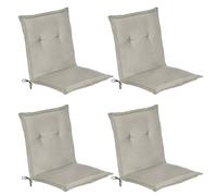 Beautissu Lot de 4 coussins pour chaise basse Loft NL, 100 x 50 x 6 cm, gris clair