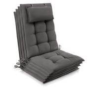 Beautissu Lot de 4 coussins pour chaise longue Sun-HL 120x50x8cm Taupe