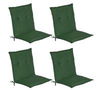 Beautissu Lot de 4 coussins pour fauteuils à dossier bas Loft NL, 100 x 50 x 6 cm, vert foncé