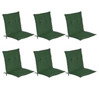 Beautissu Lot de 6 coussins pour dossier bas Loft NL, 100 x 50 x 6 cm, vert foncé