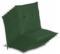 Beautissu Lot de 8 coussins pour fauteuils à dossier bas Loft NL, 100 x 50 x 6 cm, vert foncé