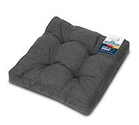 Beautissu Lounge Coussin Salon de Jardin Exterieur Assise 60x60 cm - Anti-Salissures Imperméable 10 cm d'épaisseur - Coussin Fauteuil Jardin Confortable Anthracite - BeauFlair