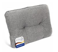 Beautissu Lounge Coussin Salon de Jardin Exterieur Dossier 60x40 cm - Anti-Salissures Imperméable 12 cm d'épaisseur - Coussin Fauteuil Jardin Confortable Gris Clair - BeauFlair