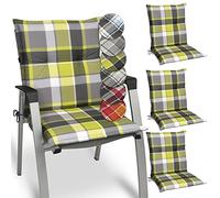 Beautissu Matelas Coussin pour Chaise Fauteuil de Jardin terrasse - Set | 100x50x6cm Vert dossier bas résistant extérieur galette Sunny GR