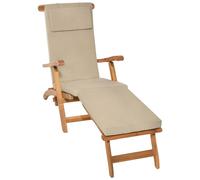 Beautissu Matelas de chaise longue de luxe LoftLux DC, 175 x 45 x 5 cm, naturel