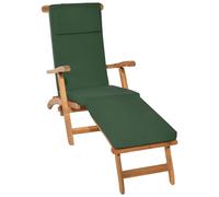 Beautissu Matelas de chaise longue de luxe LoftLux DC, 175 x 45 x 5 cm, vert