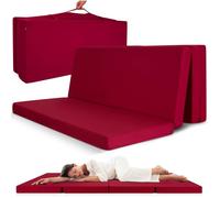 Beautissu Matelas pliant d'appoint - 120x195 cm Bleu foncé - Campix - Pouf pliable - Confortable lit d'invité - Futon
