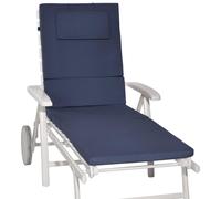 Beautissu Matelas pour chaise longue Loft RL, 200 x 60 x 5 cm, bleu foncé