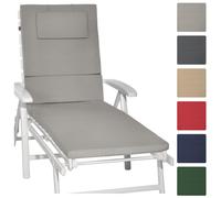 Beautissu Matelas pour chaise longue Loft RL, 200 x 60 x 5 cm, gris clair