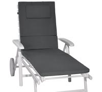 Beautissu Matelas pour chaise longue Loft RL, 200 x 60 x 5 cm, gris graphite