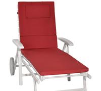 Beautissu Matelas pour chaise longue Loft RL, 200 x 60 x 5 cm, rouge