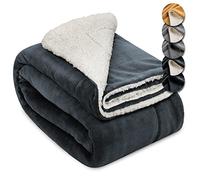 Beautissu Plaid canapé Sherpa Polaire Doux avec Aspect de Fourrure d'agneau