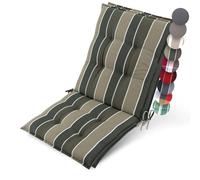 Lot de 2 coussins d'appui pour fauteuil bas Beautissu Sun-NL 100 x 50 x 8 cm, rayures vertes