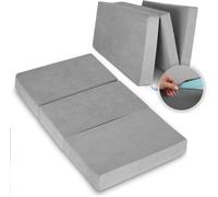 Beautissu Premium Matelas Pliable en Mousse 120x200 cm Gris Modèle XXL - Extra Épaisse 14cm H3 Housse Lavable Transport Facile