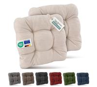 Beautissu Premium Set de 2 Galette Chaise Jardin extérieur résistant aux UV | 40x40cm nature 8cm épaisseur coussin siège robuste fauteuil terasse balcon HighLux SK
