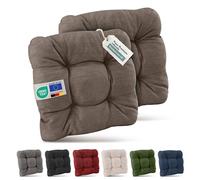 Beautissu Premium Set de 2 Galette Chaise Jardin extérieur résistant aux UV | 40x40cm taupe 8cm épaisseur coussin siège robuste fauteuil terasse balcon HighLux SK