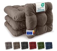 Beautissu Premium Set de 4 Galette Chaise Jardin extérieur Coussin Fauteuil | 40x40cm taupe 8cm épaisseur siège robuste résistant aux UV terasse balcon assise terrasse HighLux SK
