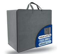 Beautissu Sac de Transport Pratique pour Matelas Pliable avec Fermeture | Modèle XL 100x200cm gris housse protection idéale facile couette oreiller pliant rangement