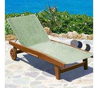 Serviette éponge XL pour bain de soleil Marbella, 70x200cm, vert clair