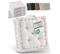 Beautissu Set de 2 Coussins de Sol Coussin d'assise 100% Coton Interieur