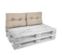 Beautissu Set de 2 Coussins Dossier Euro Palette ECO Lounge Canapé Salon