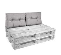 Beautissu Set de 2 Coussins Dossier Euro Palette ECO Lounge pour canapé