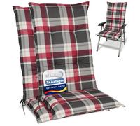 Beautissu Set de 2 Matelas Coussin Chaise Fauteuil Haut Dossier résistants