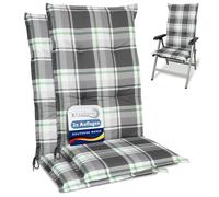 Beautissu Set de 2 Matelas Coussin Chaise Fauteuil Haut Dossier résistants