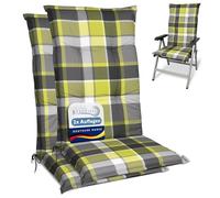 Beautissu Set de 2 Matelas Coussin Chaise Fauteuil Haut Dossier résistants