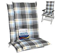 Beautissu Set de 2 Matelas Coussin Chaise Fauteuil Haut Dossier résistants