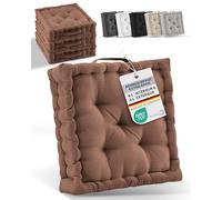 Beautissu Set de 4 Coussins de Sol d'assise Coton avec poignée de Transport
