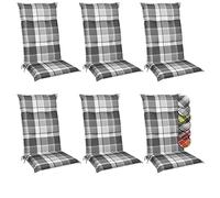 Beautissu Set de 6 Matelas Coussin pour Chaise Fauteuil Haut Dossier