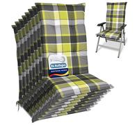 Beautissu Set de 8 Matelas Coussin Chaise Fauteuil Haut Dossier résistants
