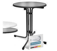 Beautissu Table bistrot extérieur Ronde Pliante Balcon Jardin à Manger