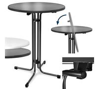 Beautissu Table bistrot Haute Pliante Outdoor Pied réglable en Hauteur