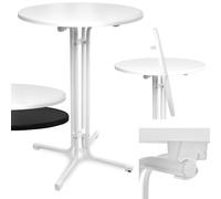 Beautissu Table bistrot Haute Pliante Ronde Pied réglable en Hauteur Stable